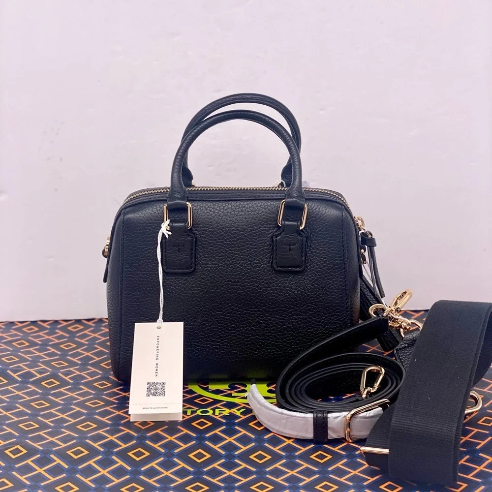 Tory Burch Thea Mini Web Satchel Black